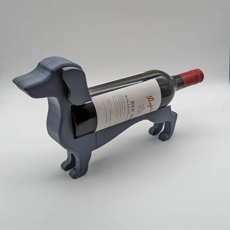 Sandsberg | Dachshund Wine Bottle Holder | Decorative Table Stand Made of Resin | Multiple Colours