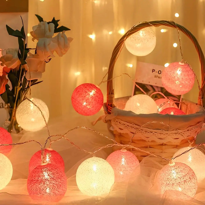 Cotton Light Balls String – Create Atmosphere and Warmth in Any Space
