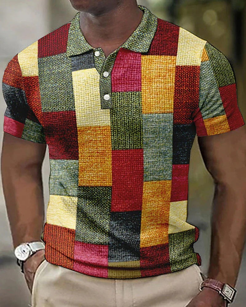 Herren Poloshirt mit Rautenmuster - Ryan