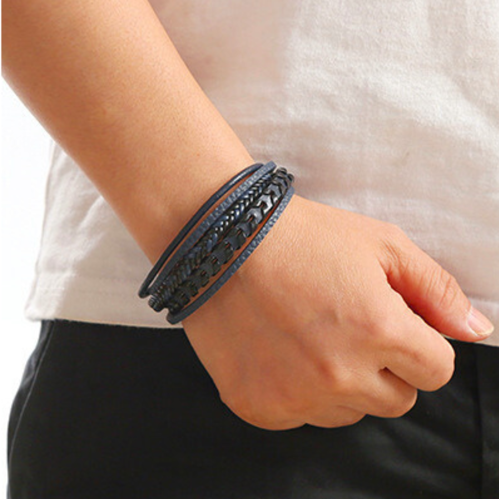 Felix | Geflochtenes Leder-Viking-Armband