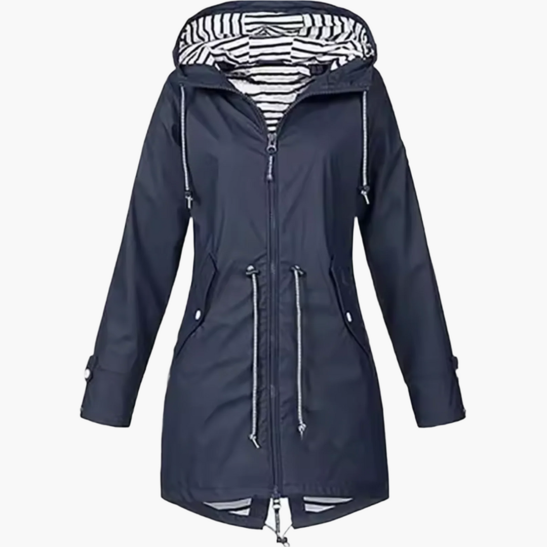 Damen Outdoor Regenjacke mit Kapuze – Wasserdichter Windbreaker für Freizeit, Wandern und den Alltag