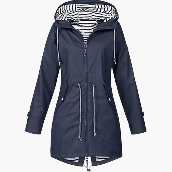 Damen Outdoor Regenjacke mit Kapuze – Wasserdichter Windbreaker für Freizeit, Wandern und den Alltag