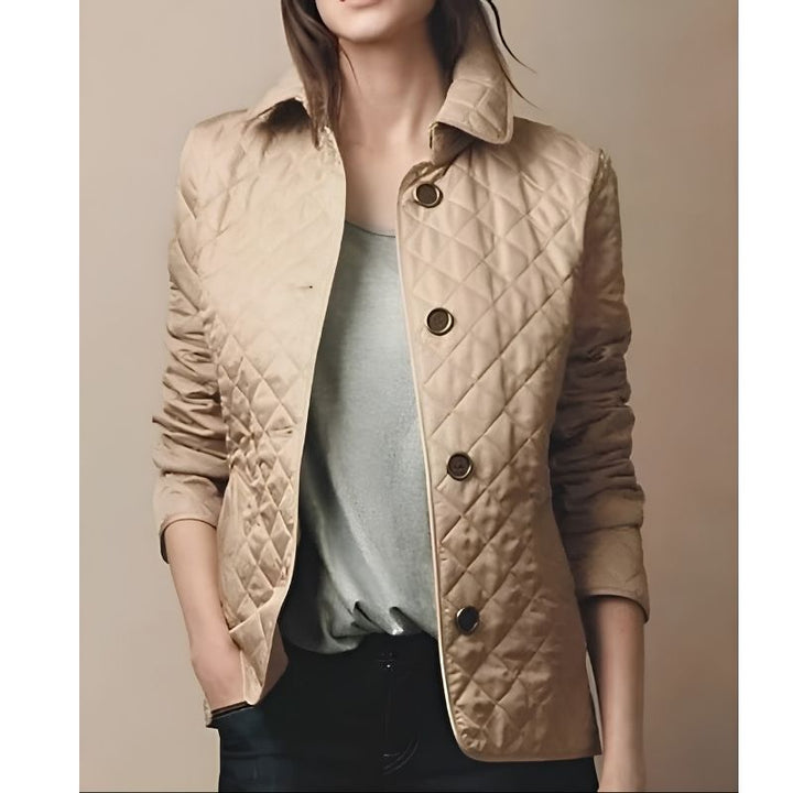 Damen Steppjacke mit Rautensteppung und Slim Fit, leichte Isolierung