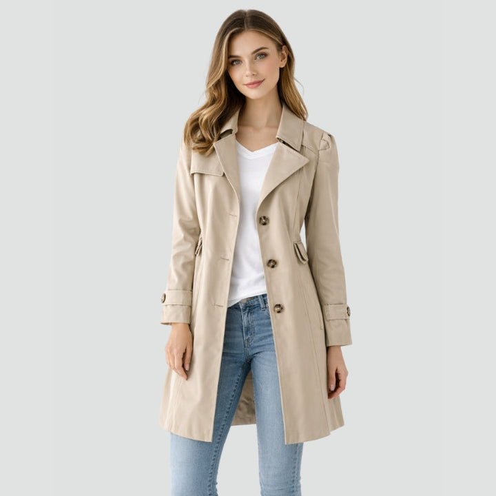 Trench-coat - Manteau léger coupe ajustée à col à revers - Elowen
