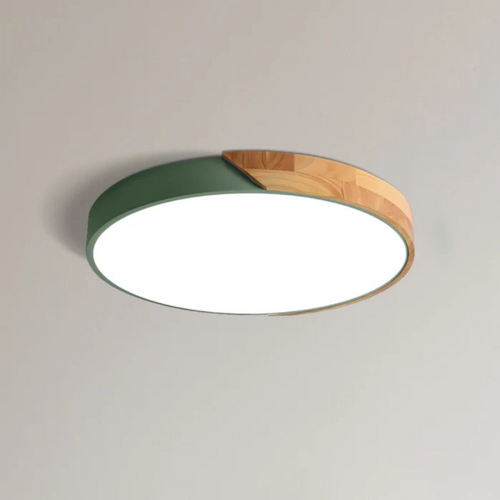 LED Ceiling Lamp with Scandinavian Design in Wood &amp; Acrylic