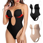 Rückenfreier Body Shaper mit tiefem V-Ausschnitt und verstellbaren Trägern, mittlerer bis fester Kontrolle