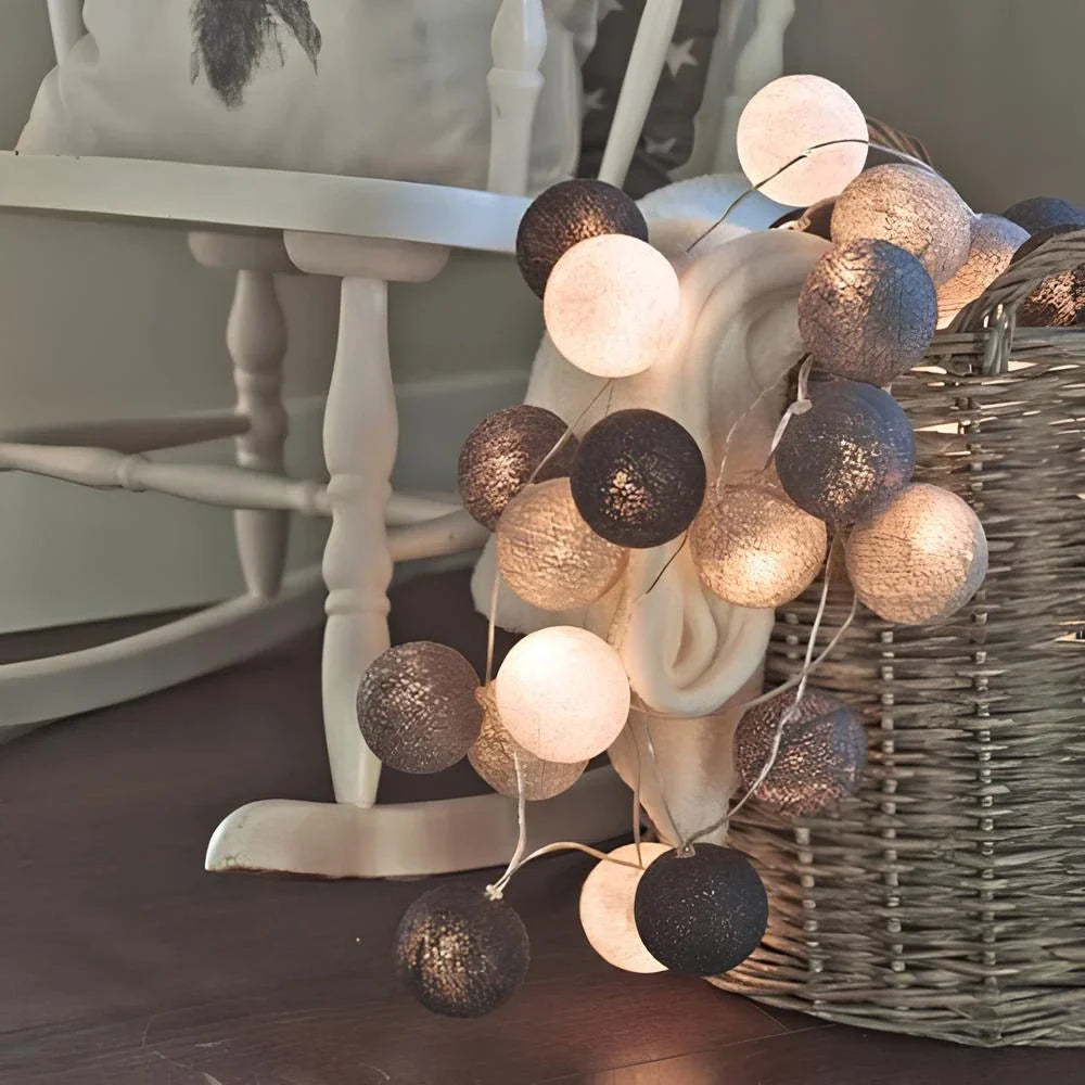 Cotton Light Balls String – Create Atmosphere and Warmth in Any Space