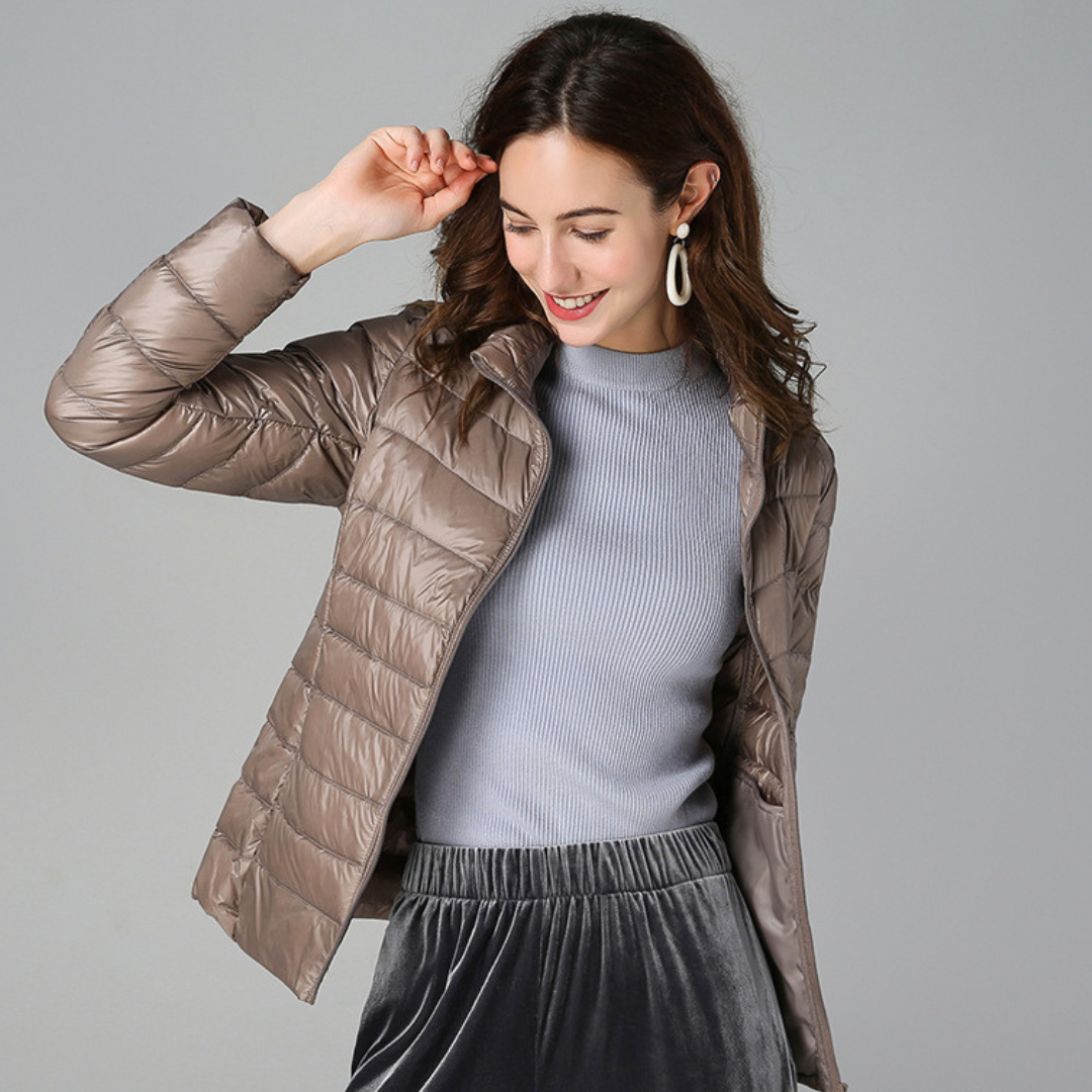Damen Packable Daunenjacke – Ultra-Leichte Pufferjacke