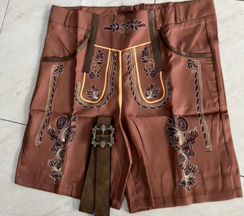 Herren Trachtenhose Kurz – Traditioneller Stil für Oktoberfest &amp; Volksfeste