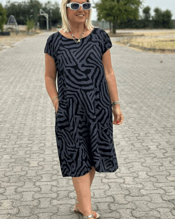 Amara | Summer Dress with Round Neck and Beautiful Print