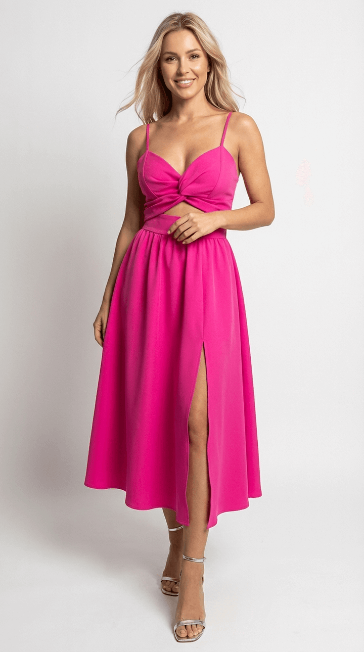 Avery Midi Dress with Cut-Outs