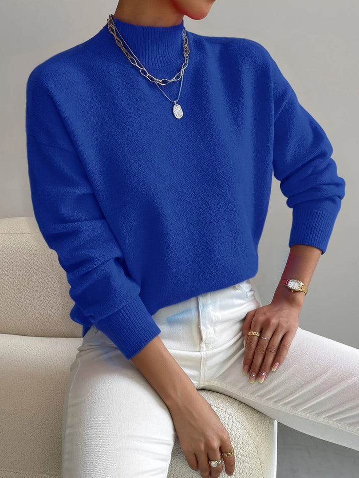 Yvonne Damen Strickpullover - Weicher Stoff &amp; Hoher Kragen