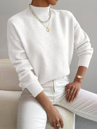 Yvonne Damen Strickpullover - Weicher Stoff & Hoher Kragen