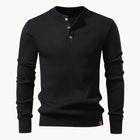 Herrenpullover mit Rundhalsausschnitt und Knopfleiste für den täglichen Gebrauch