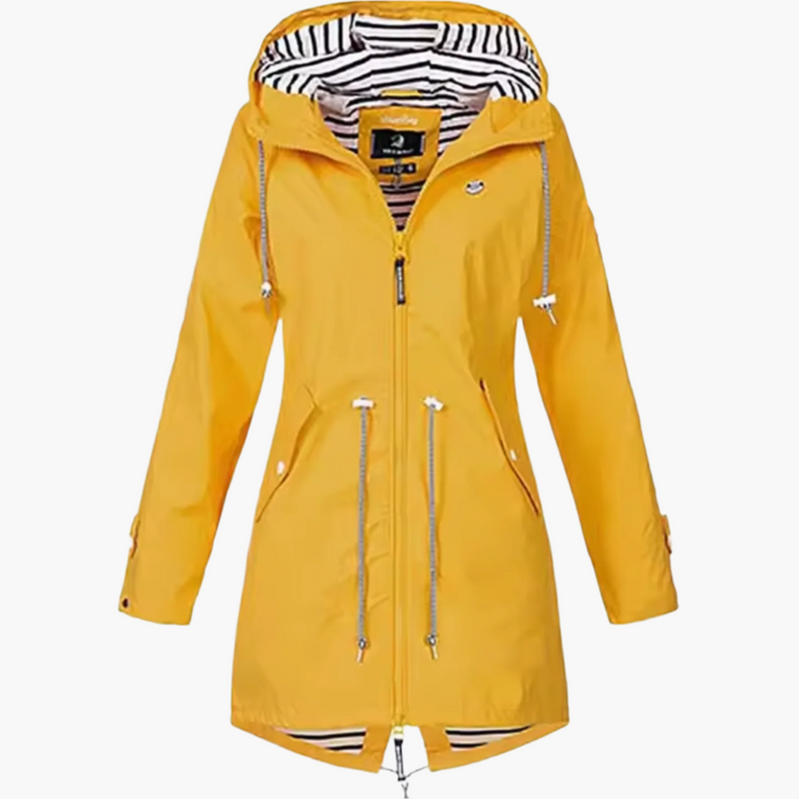 Damen Outdoor Regenjacke mit Kapuze – Wasserdichter Windbreaker für Freizeit, Wandern und den Alltag