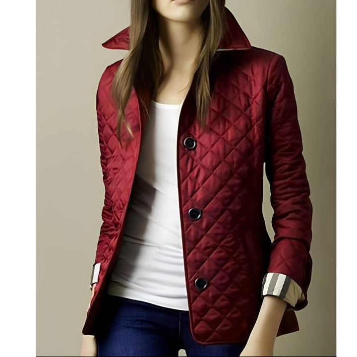 Damen Steppjacke mit Rautensteppung und Slim Fit, leichte Isolierung