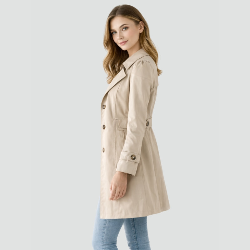 Trench-coat - Manteau léger coupe ajustée à col à revers - Elowen