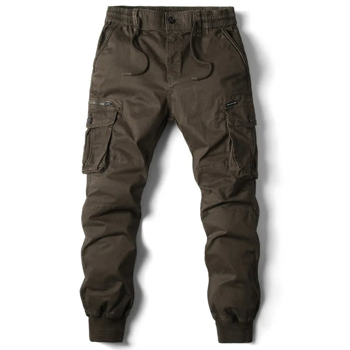 Niel | Joggeur cargo homme multipoches bords-côtes anthracite