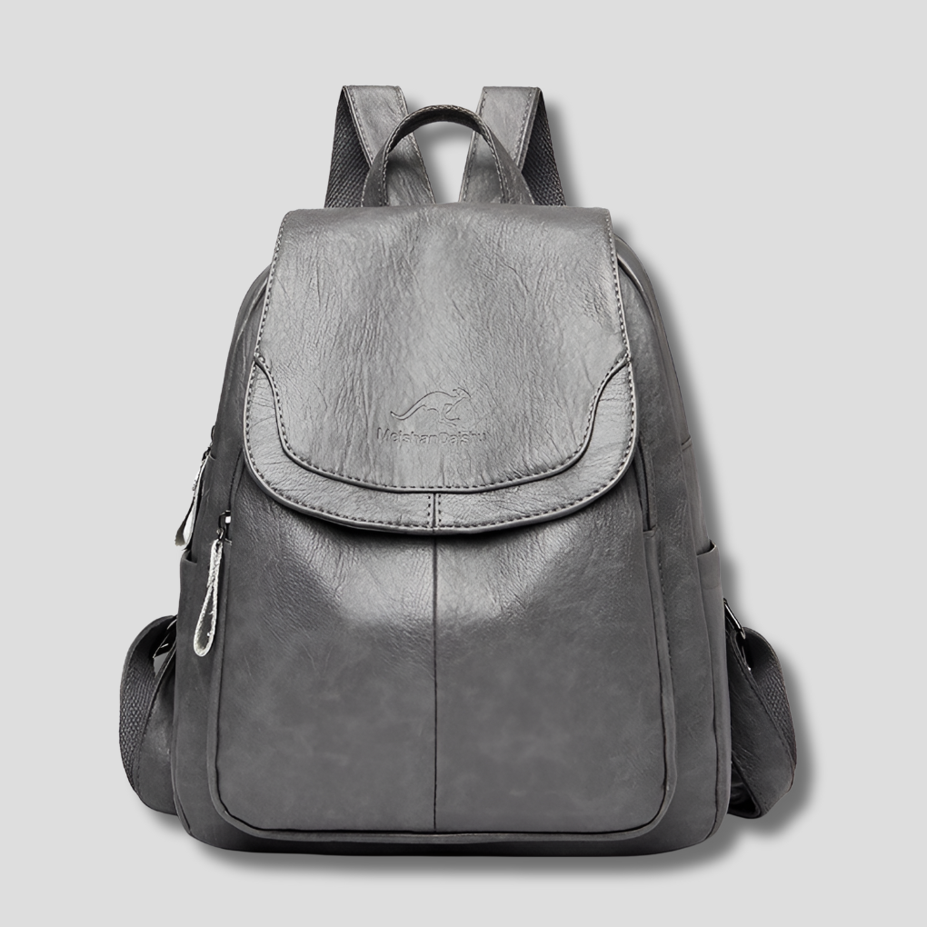 Diebstahlsicherer Rucksack für Frauen mit geprägtem Leder und gepolstertem Innenraum, Staubbeutel enthalten