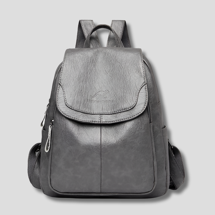 Diebstahlsicherer Rucksack für Frauen mit geprägtem Leder und gepolstertem Innenraum, Staubbeutel enthalten