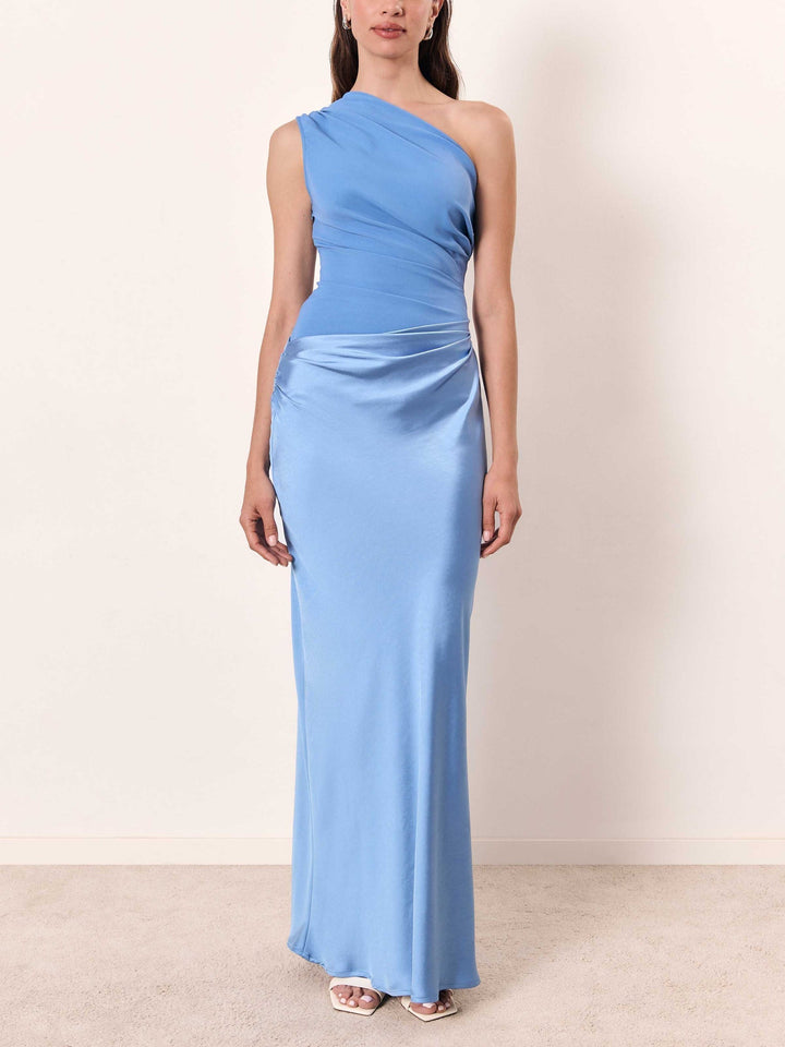 Robe longue pour invitées de mariage | Asymétrique drapée
