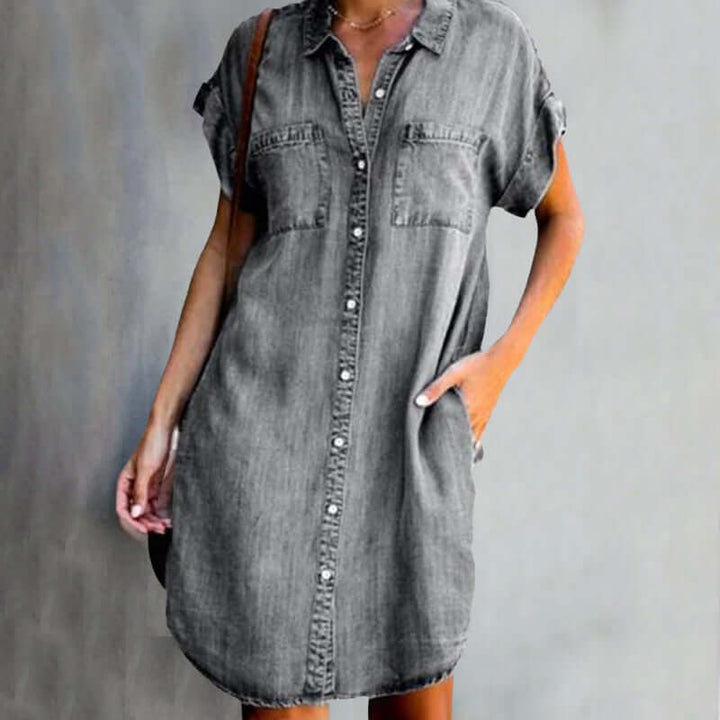 Denim Kleid für Damen mit Bequemer Passform und Zeitlosem Design