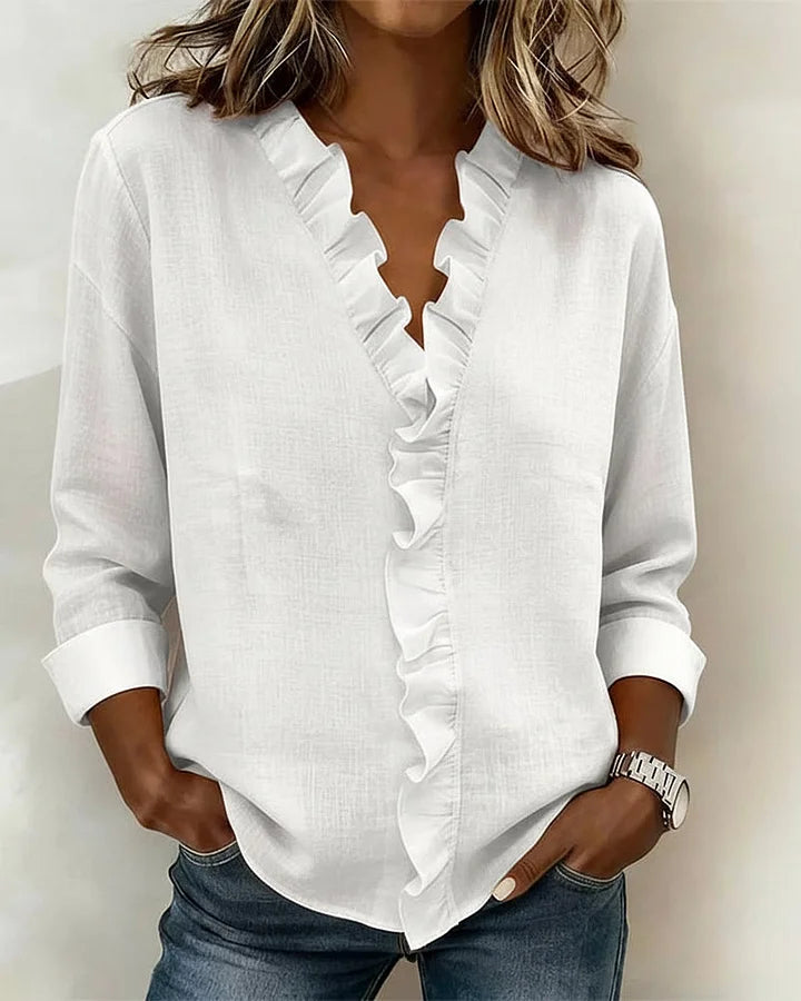 Chloe | Leichte V-Ausschnitt Bluse