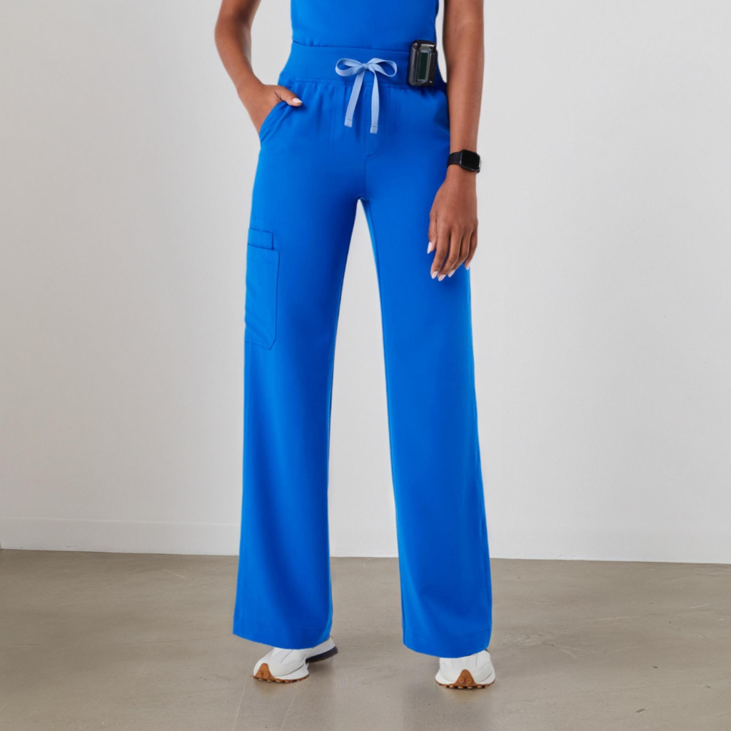 Hochtaillierte Weite Scrub-Hosen für Frauen