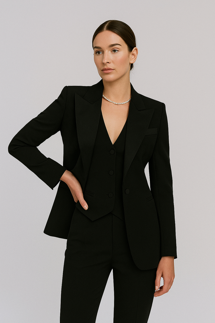 3-teiliger Anzug mit Blazer und Weste