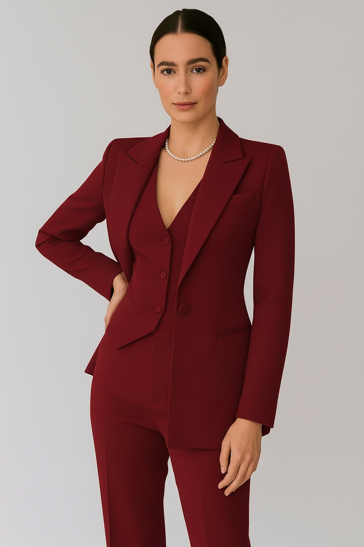 3-teiliger Anzug mit Blazer und Weste