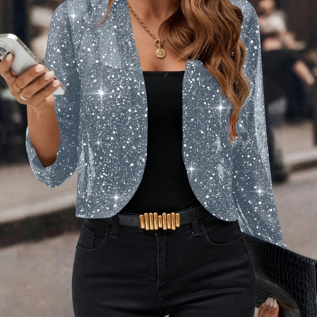 Elaine | Glänzende Cropped Jacke