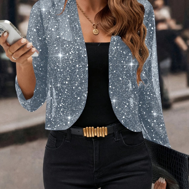 Elaine | Glänzende Cropped Jacke