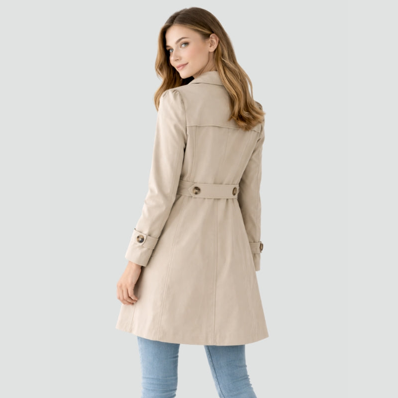 Trench-coat - Manteau léger coupe ajustée à col à revers - Elowen