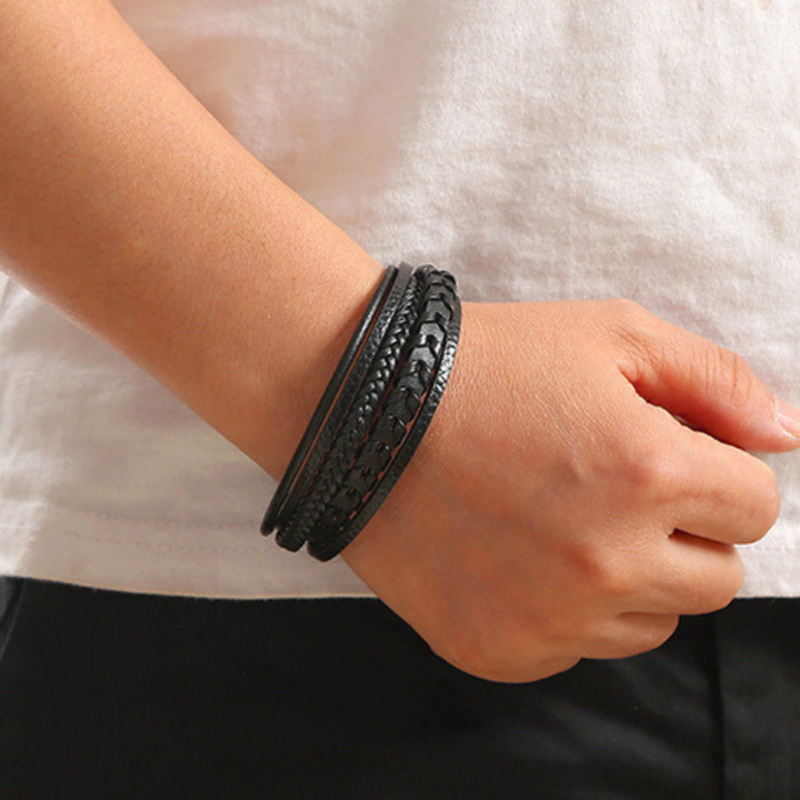 Felix | Geflochtenes Leder-Viking-Armband