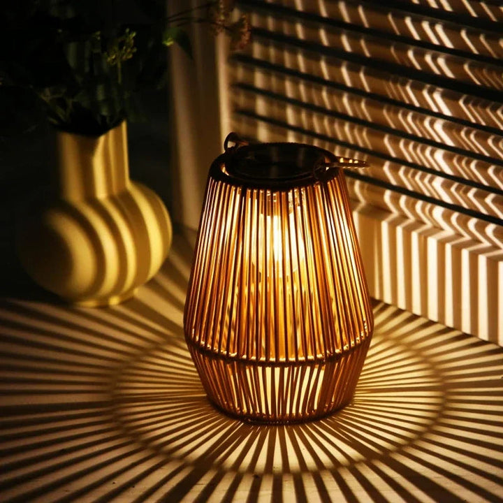 Solar Table Lamp Rattan Look | LED | Wireless | Outdoor