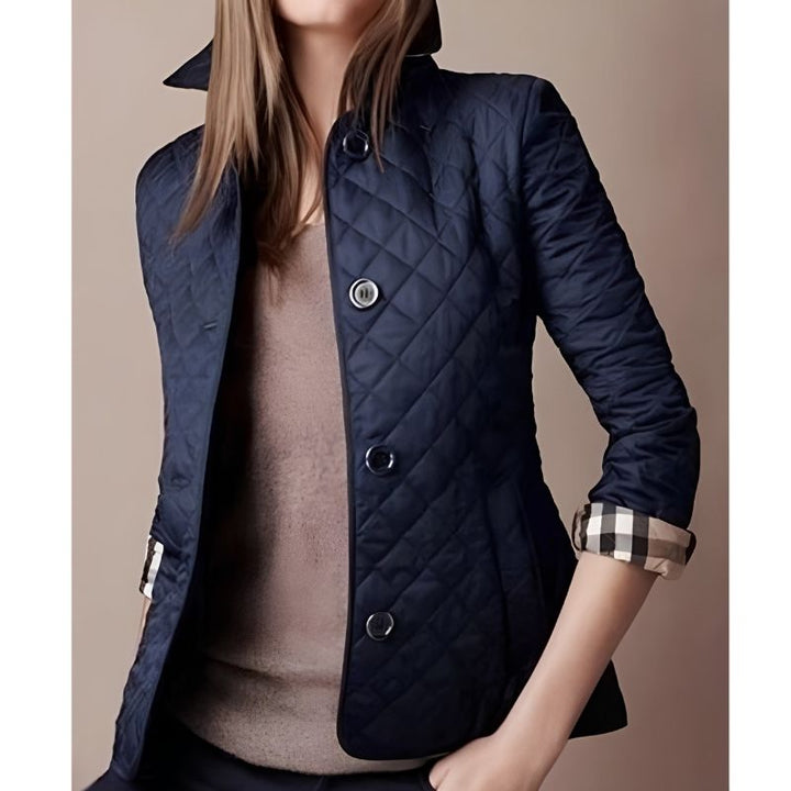 Damen Steppjacke mit Rautensteppung und Slim Fit, leichte Isolierung