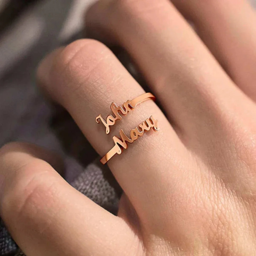 Double Name Ring | Carry Your Loved Ones With You