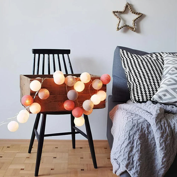 Cotton Light Balls String – Create Atmosphere and Warmth in Any Space