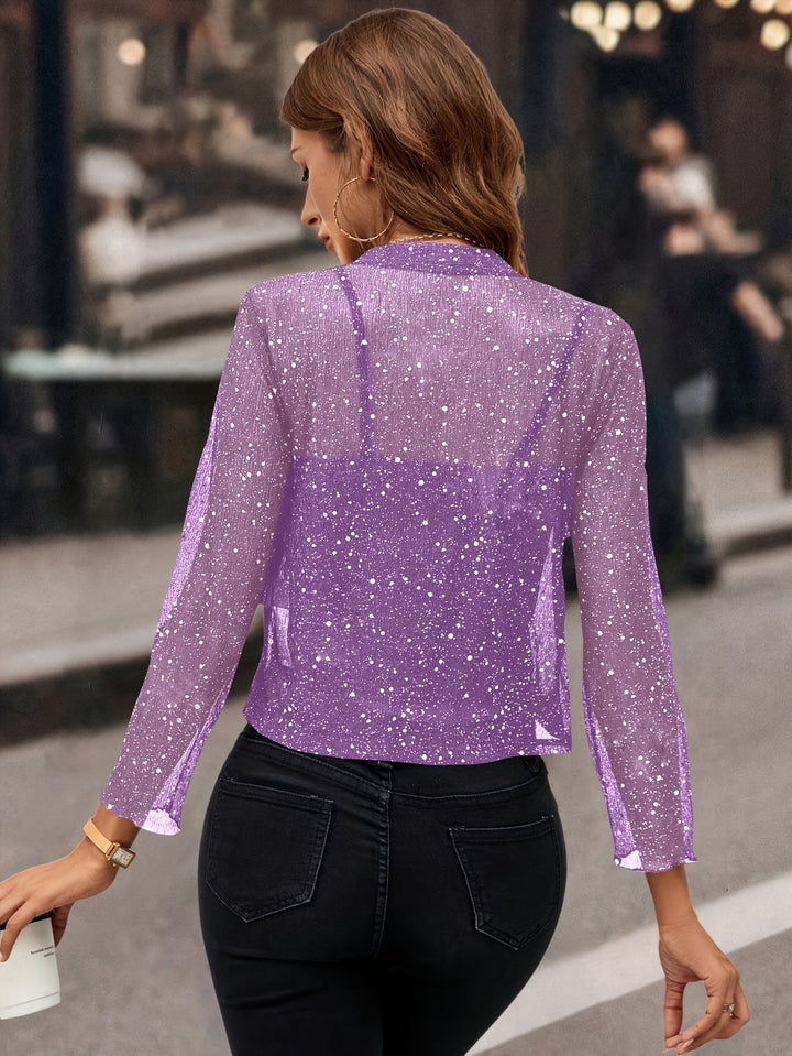 Elaine | Glänzende Cropped Jacke