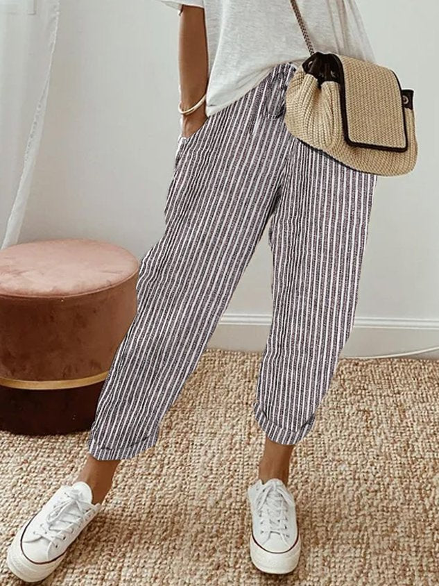 Helga | Stylish Casual Linen Trousers