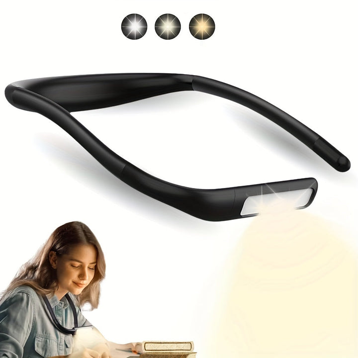 WILD BRIGHT Neck Reading Lamp – Dimmable LED Light with 3 Colour Modes &amp; USB Rechargeable Battery