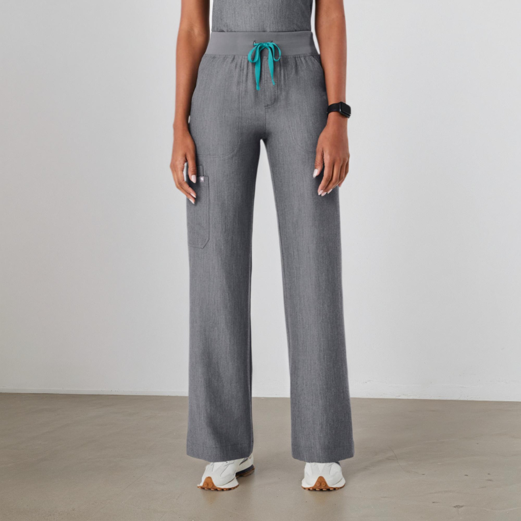 Hochtaillierte Weite Scrub-Hosen für Frauen