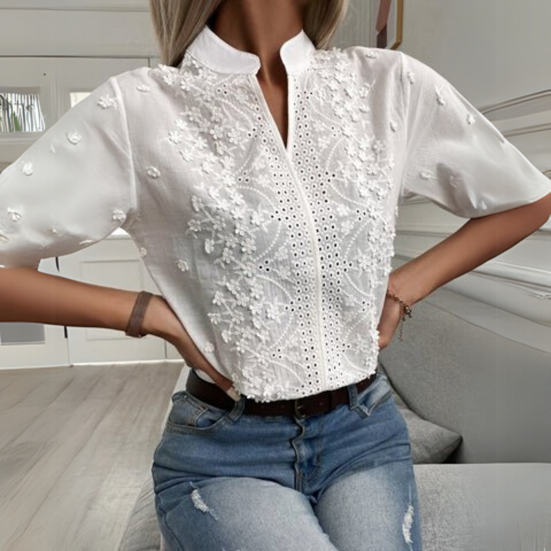 Damen Klassische Bluse mit Tailliertem Schnitt und Vielseitigem Stil