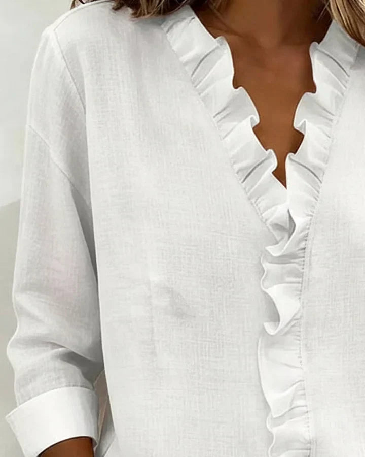 Chloe | Leichte V-Ausschnitt Bluse