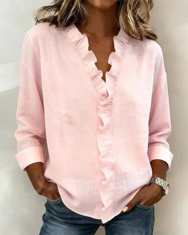 Chloe | Leichte V-Ausschnitt Bluse