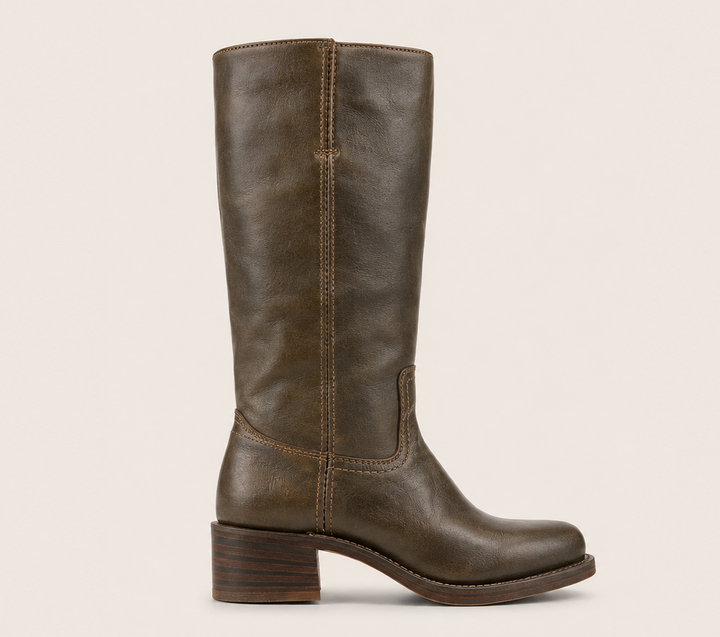 Damen Lederstiefel – Exklusiv, Luxus, Hochwertiges Leder, Lässig für Zuhause und Draußen