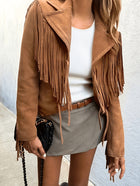 Fringe Jacket - Cropped Cut with Western Style Detail