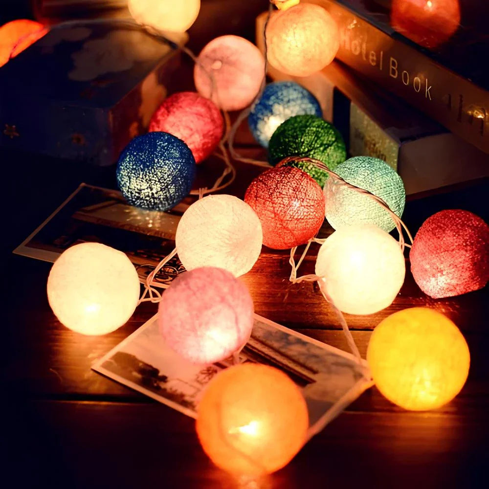 Cotton Light Balls String – Create Atmosphere and Warmth in Any Space