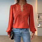 Damen Leichte Bluse aus Atmungsaktivem Stoff mit Lockerer Passform