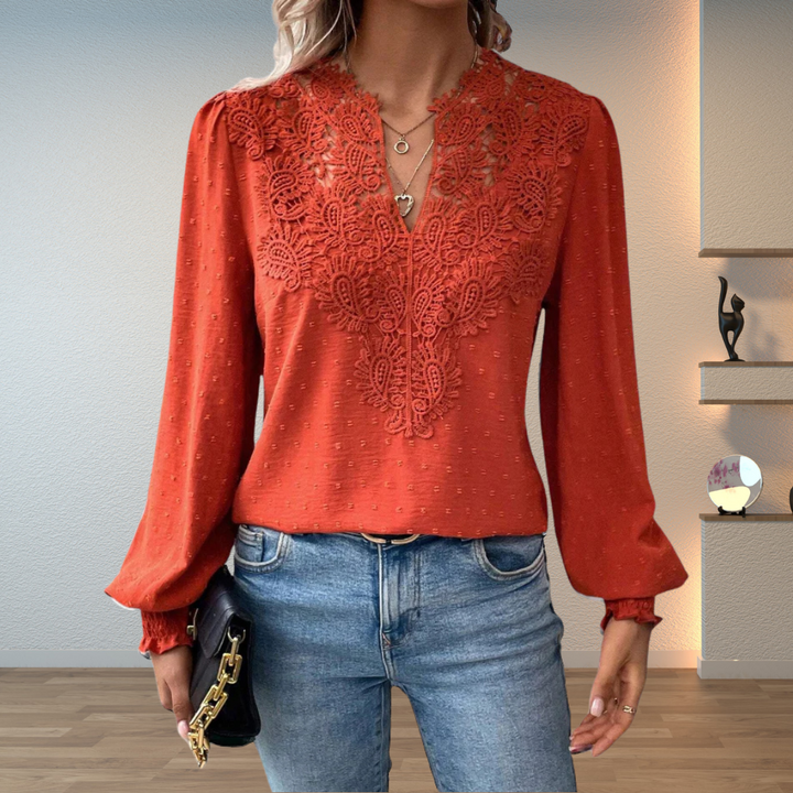 Damen Leichte Bluse aus Atmungsaktivem Stoff mit Lockerer Passform